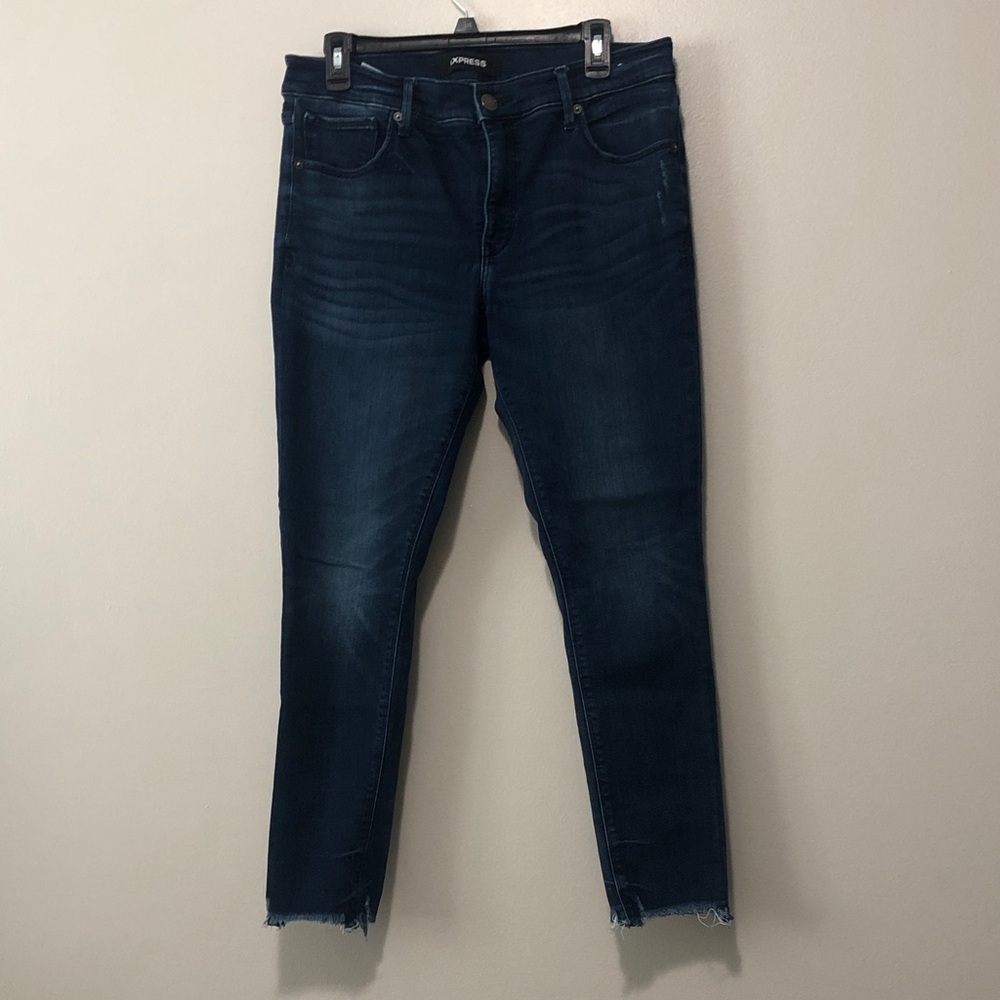 Express Midnight Blue Cropped Jeans